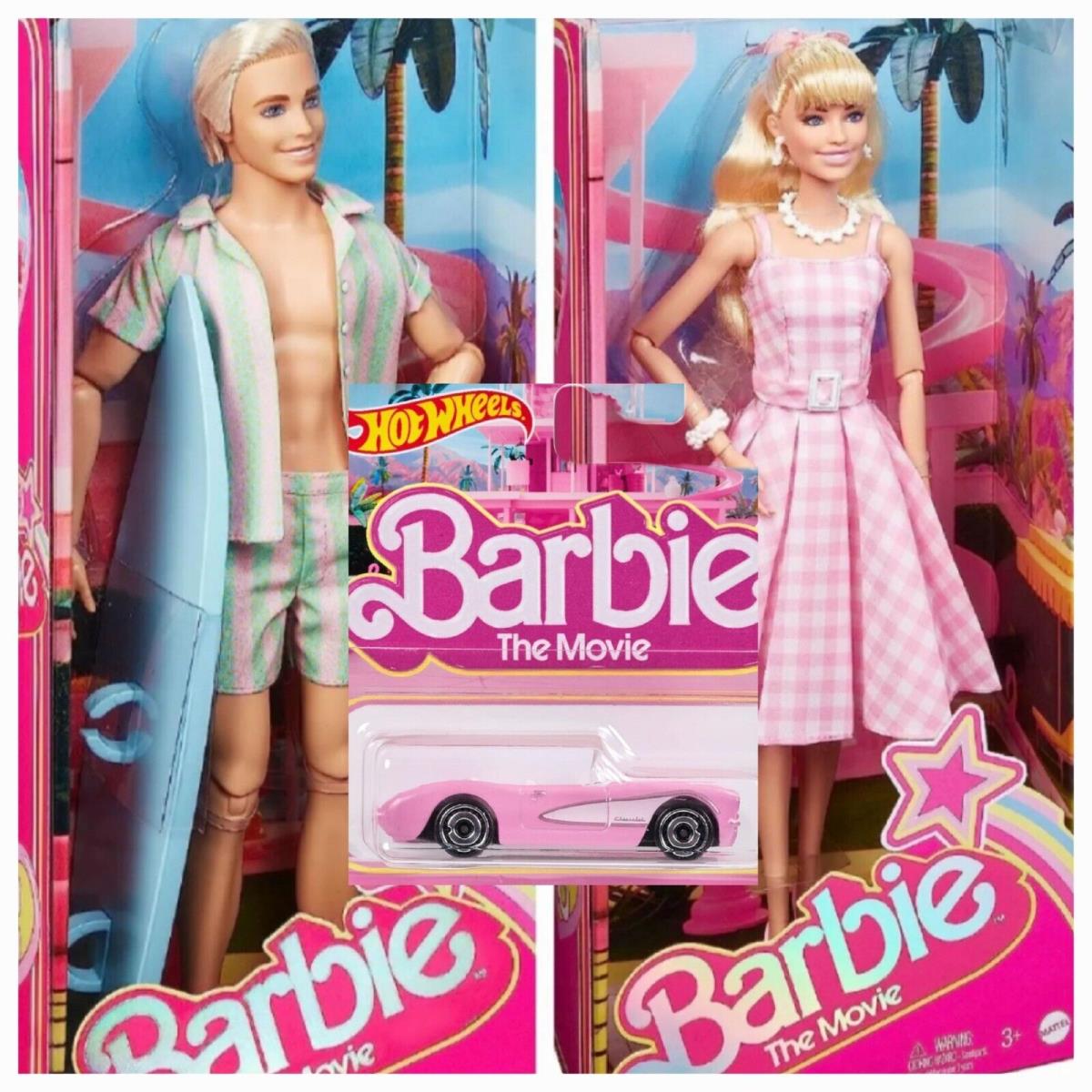 Barbie The Movie Collectible Doll Margot Robbie with Bonus Hotwheels Pink Car 2