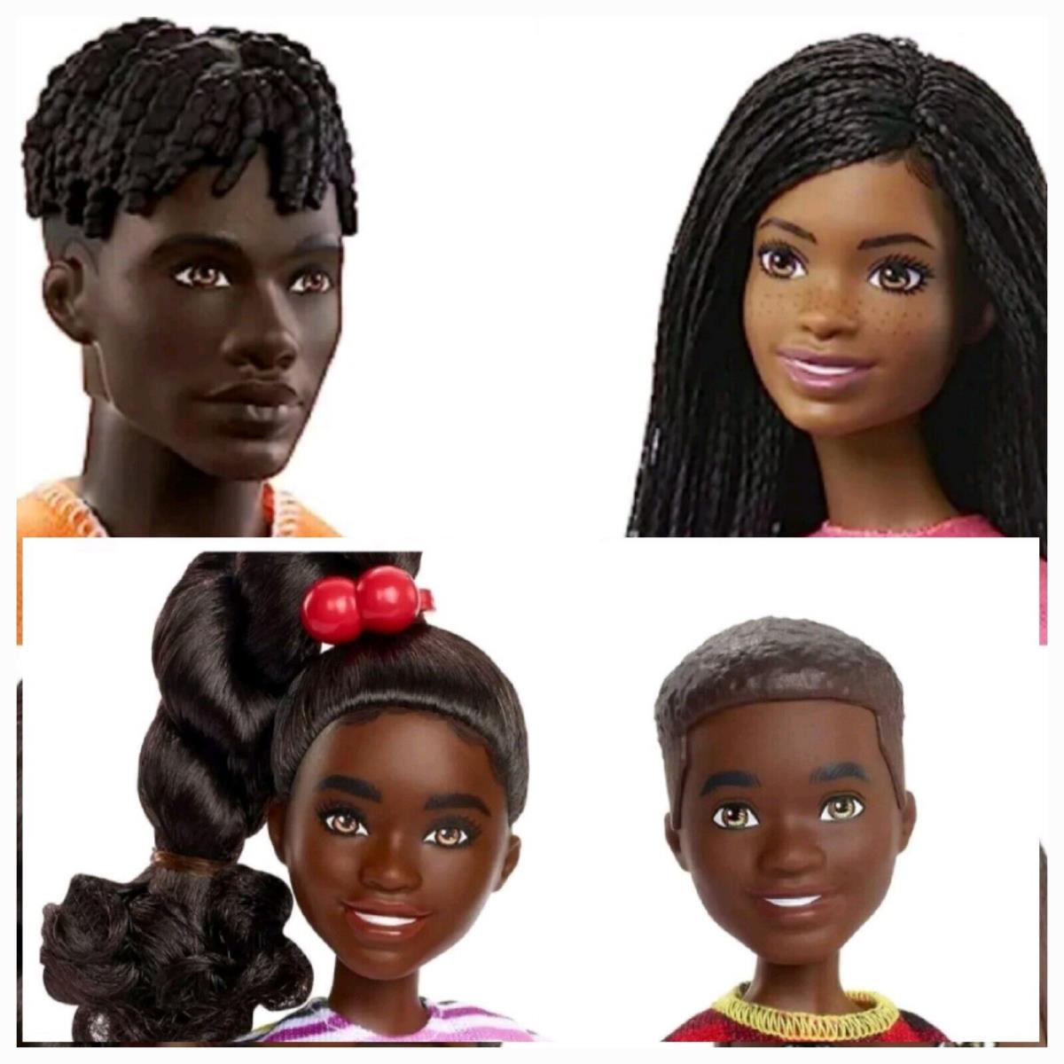 Barbie and Ken Family: Jackson Jayla Twins 2 Puppy 4 Dolls with Accessories