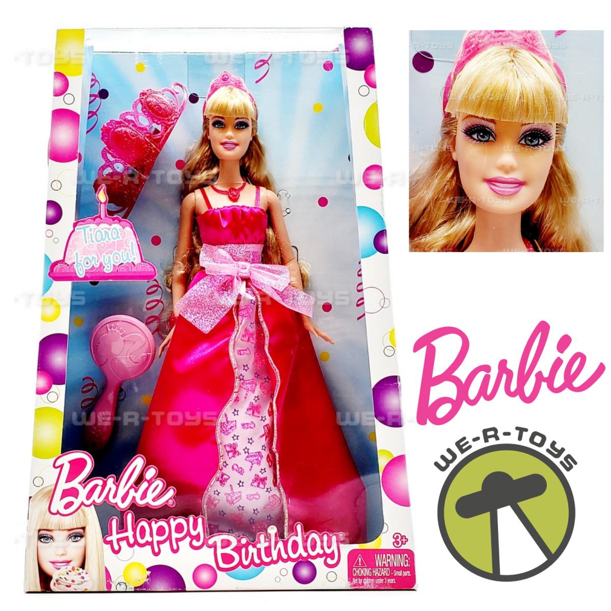 Barbie Happy Birthday Princess Doll with Tiara For You 2009 Mattel T0272