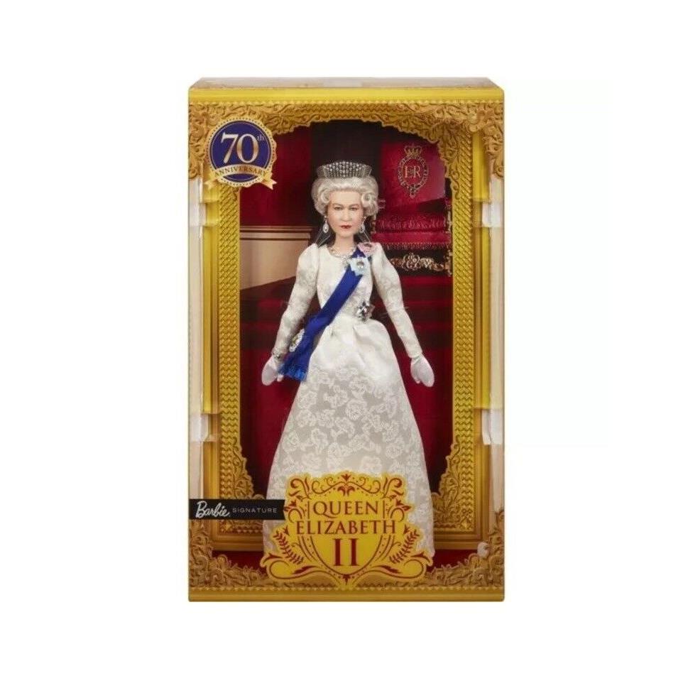 Barbie Signature Queen Elizabeth II Platinum Jubilee Doll 70th Gold