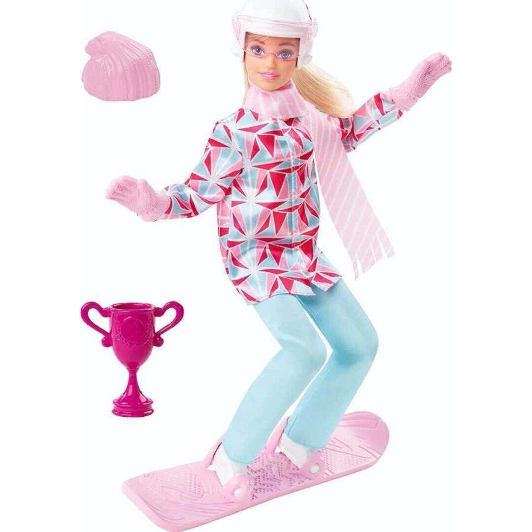 Mattel Barbie Winter Sports Snowboarder Blonde Doll HCN32