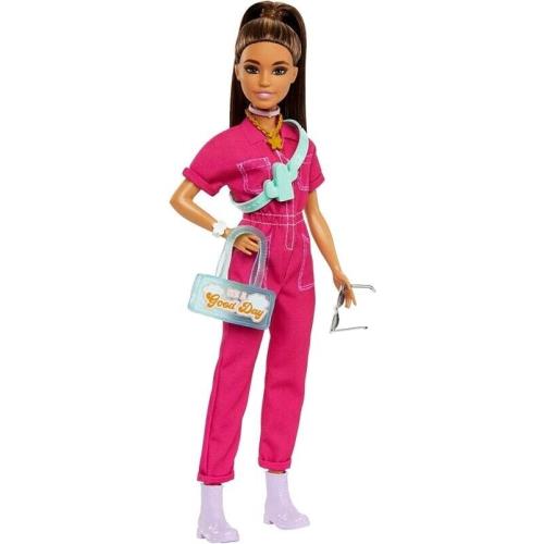 Mattel Barbie Doll in Trendy Pink Jumpsuit HPL76