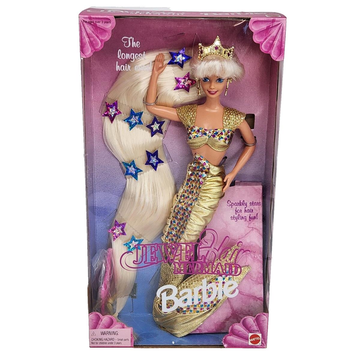 Vintage 1995 Jewel Hair Mermaid Barbie Doll Mattel IN Box 14586