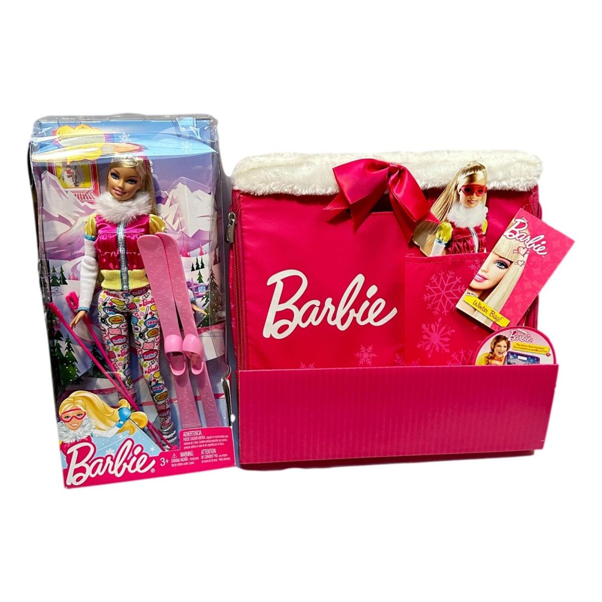 Barbie Doll Bag Set I Can Be Skier and Winter Wonderland Ski 2011