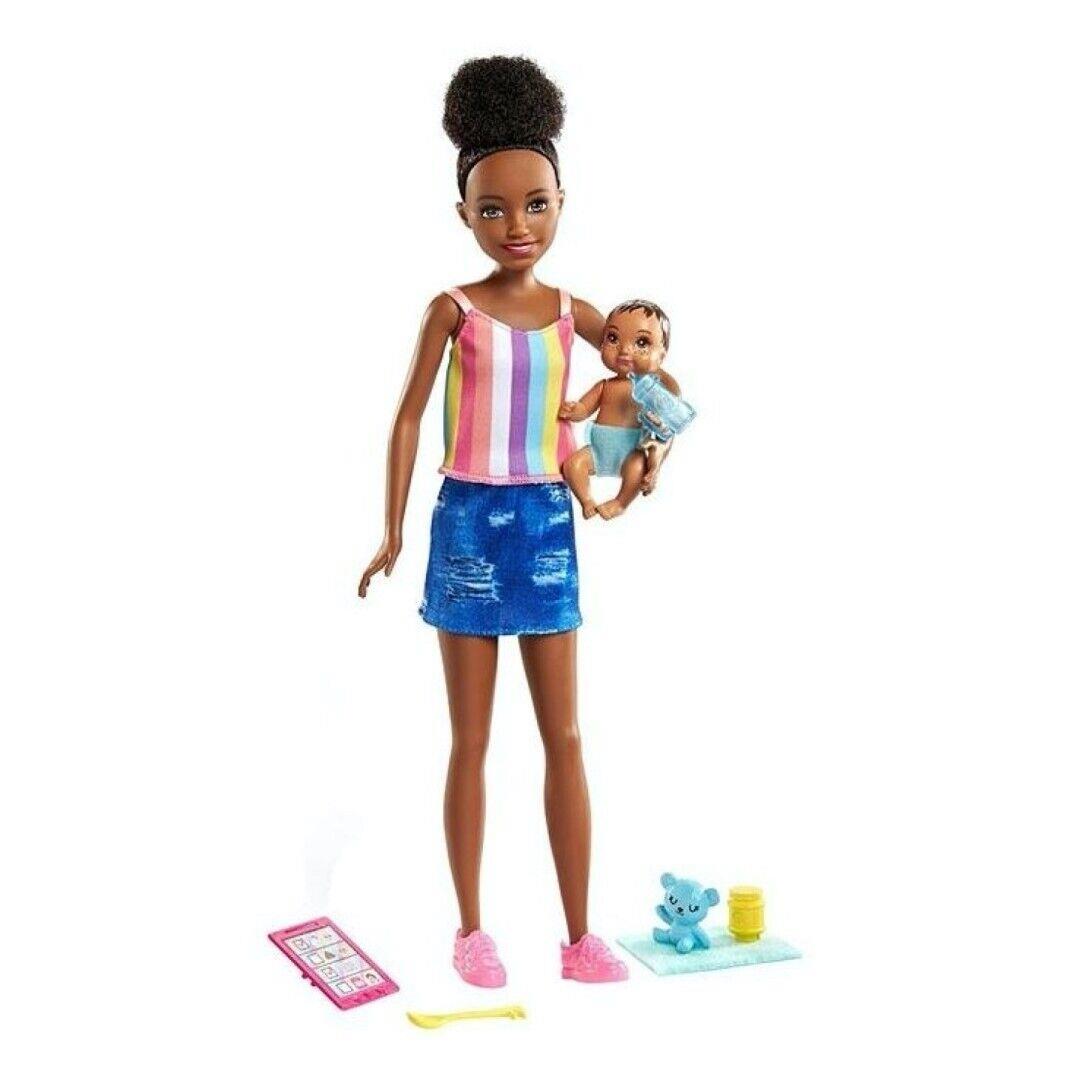 Mattel Barbie Nanny + Baby with Accessories GRP12