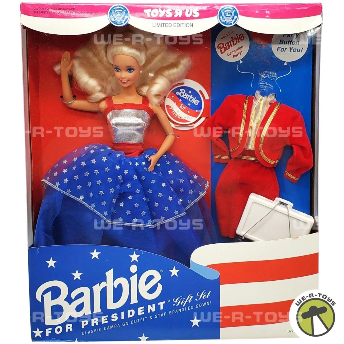 Barbie Doll For President Gift Set Toys R Us Limited Edition 1991 Mattel 3722