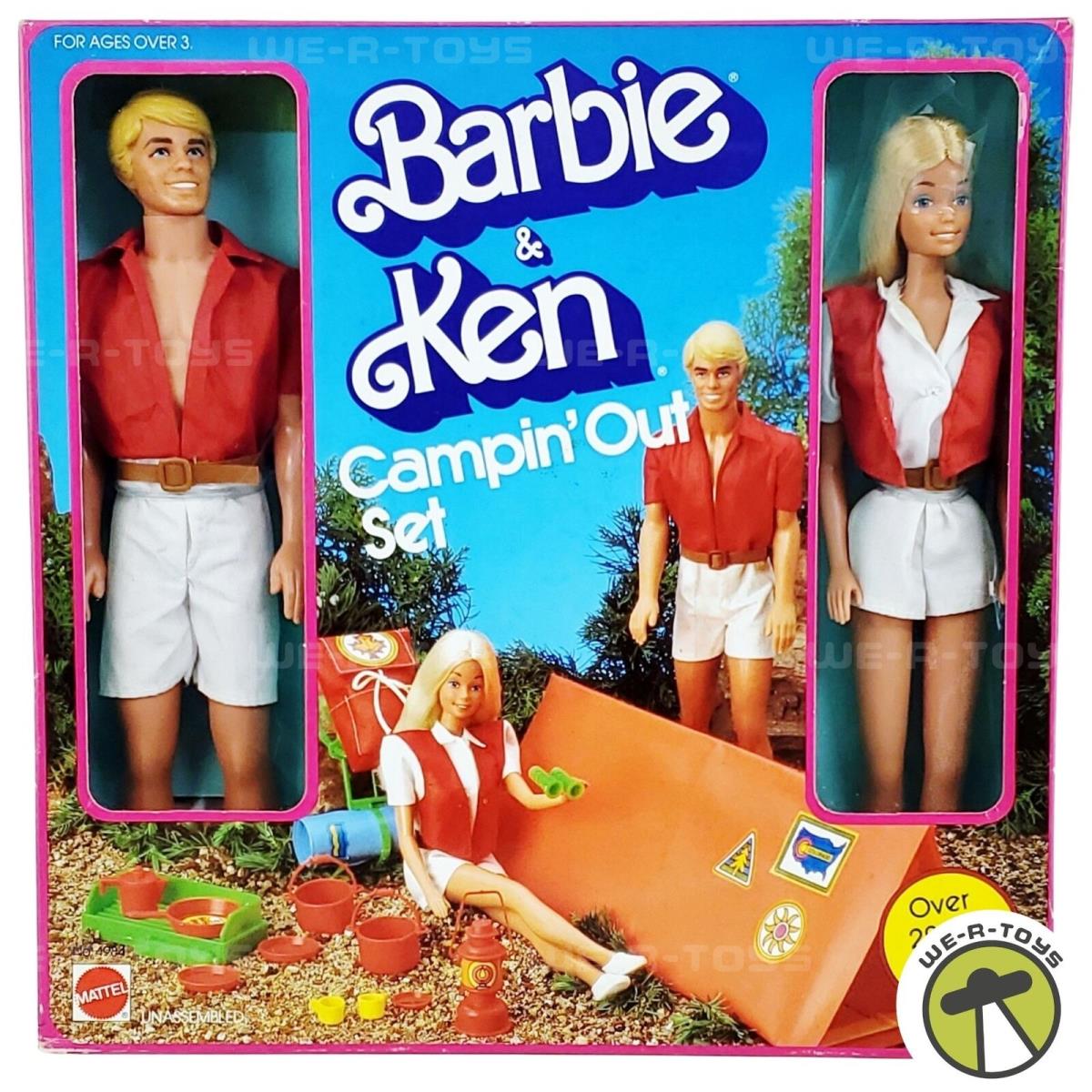 Barbie Ken Campin` Out Doll Set Vintage 1983 Mattel 4984 Nrfb