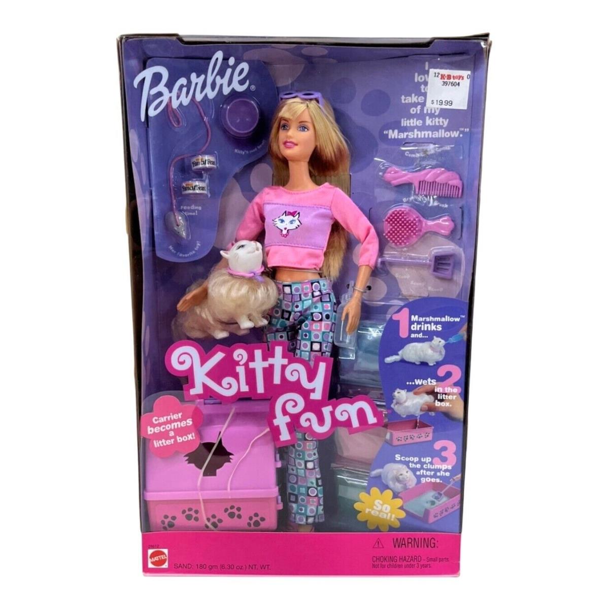 Mattel Kitty Fun Barbie 28612 Blonde Nrfb 2000