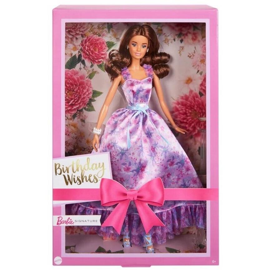 Mattel Barbie Signature Birthday Wishes Collectible Doll in Lilac Dress HRM54