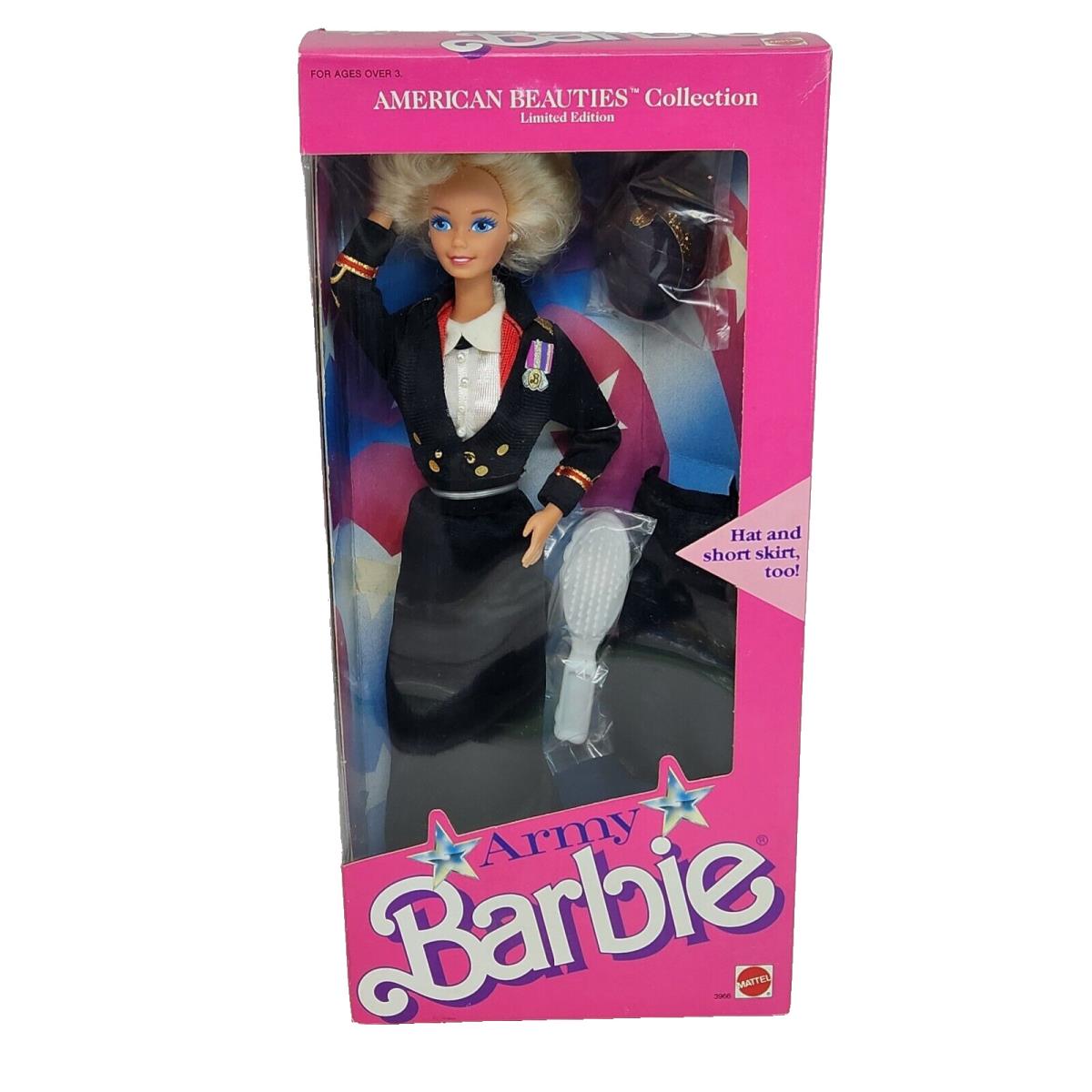 Vintage 1989 Mattel American Army Barbie Doll 3966 IN Box