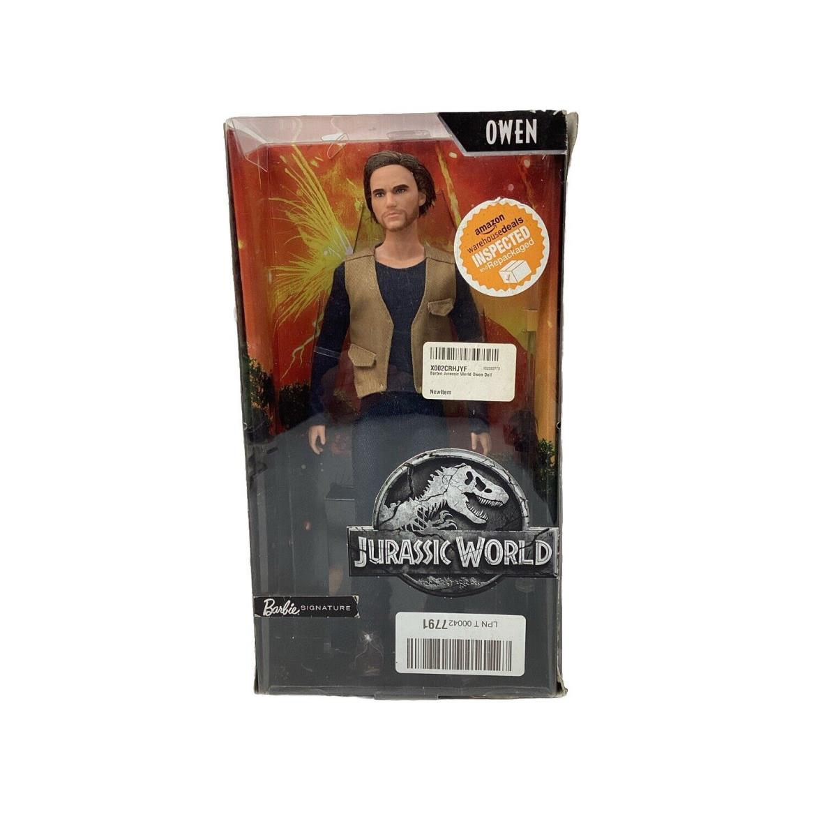 Mattel Barbie Jurassic World Owen Ken Chris Pratt Doll Jurassic Park Figure