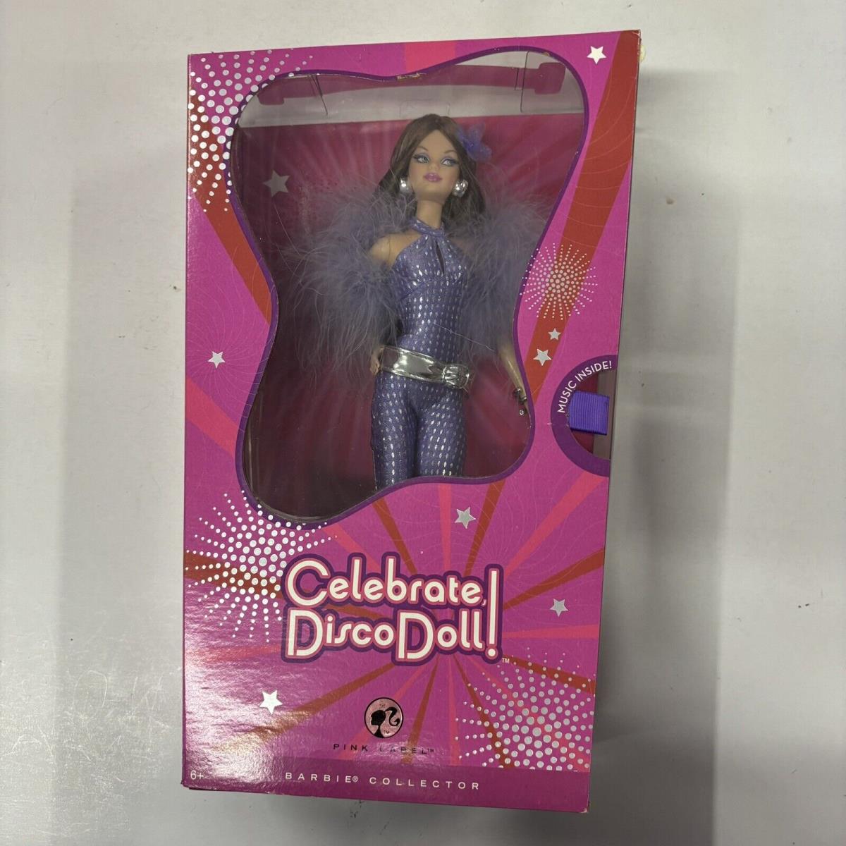 2008 Celebrate Disco Doll Barbie Pink Label - Nrfb - Plays Music