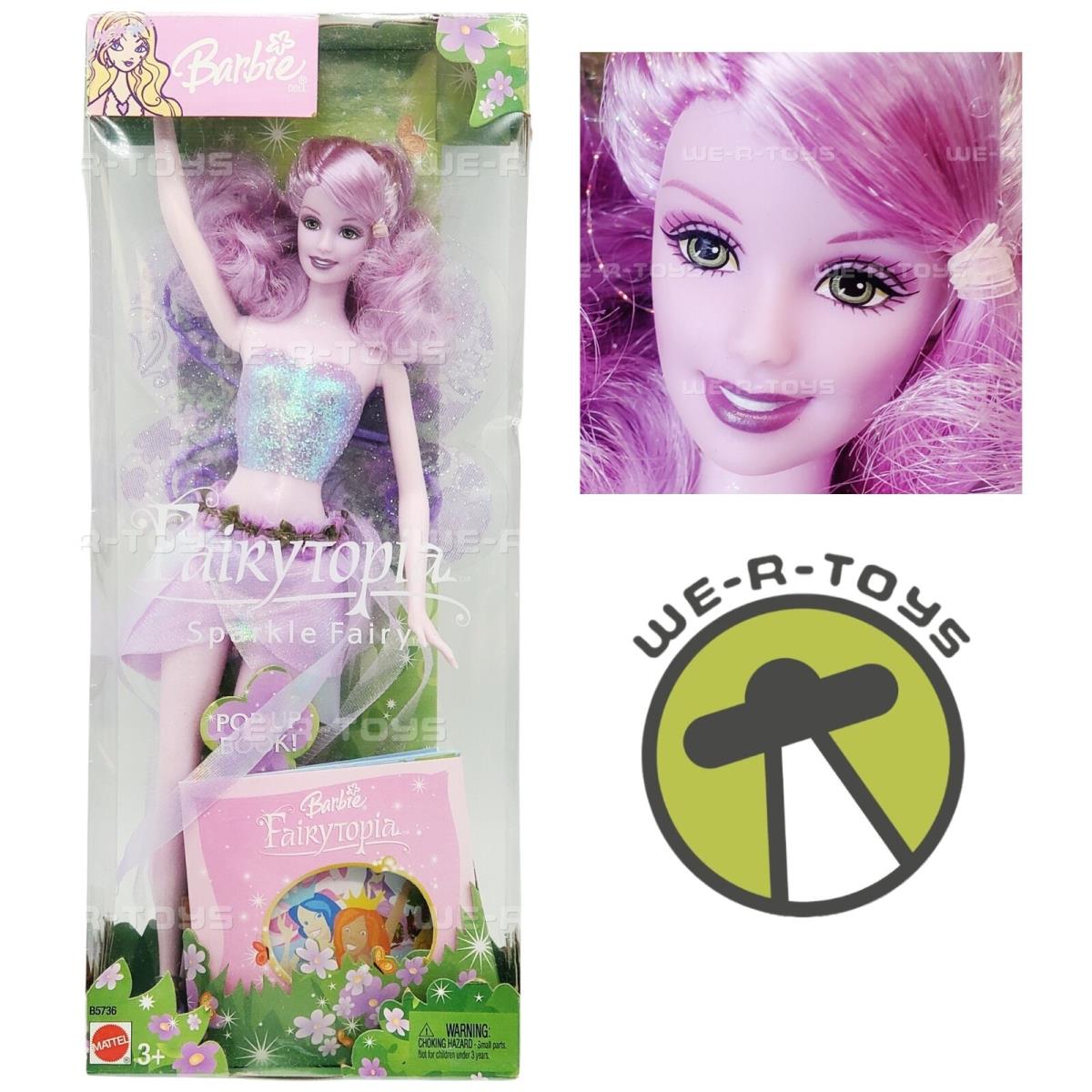 Barbie Fairytopia Lavender Sparkle Fairy Doll with Pop-up Book 2003 Mattel B5736