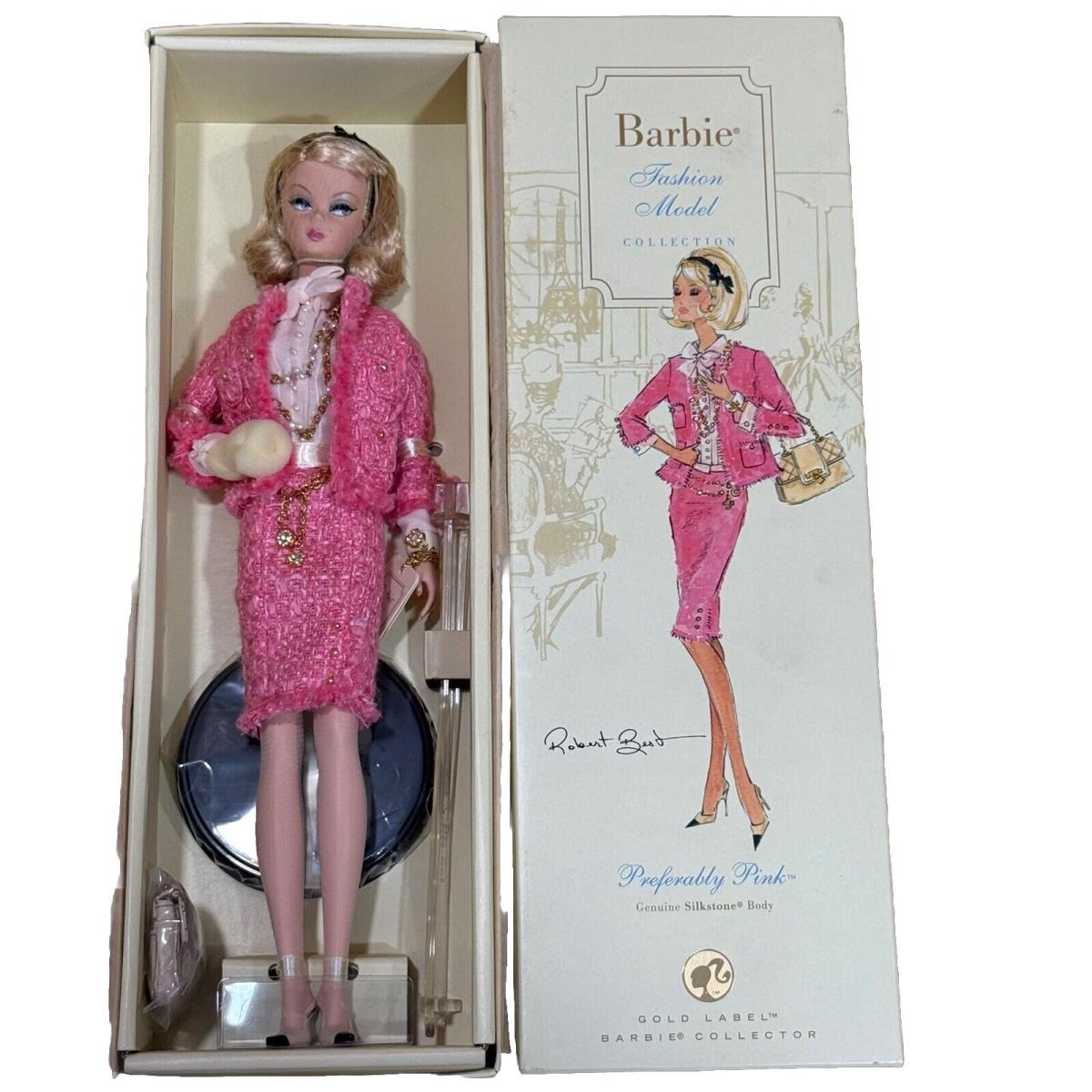 2007 Barbie Preferably Pink Silkstone Doll Gold Label Fashion Model Mattel M4969