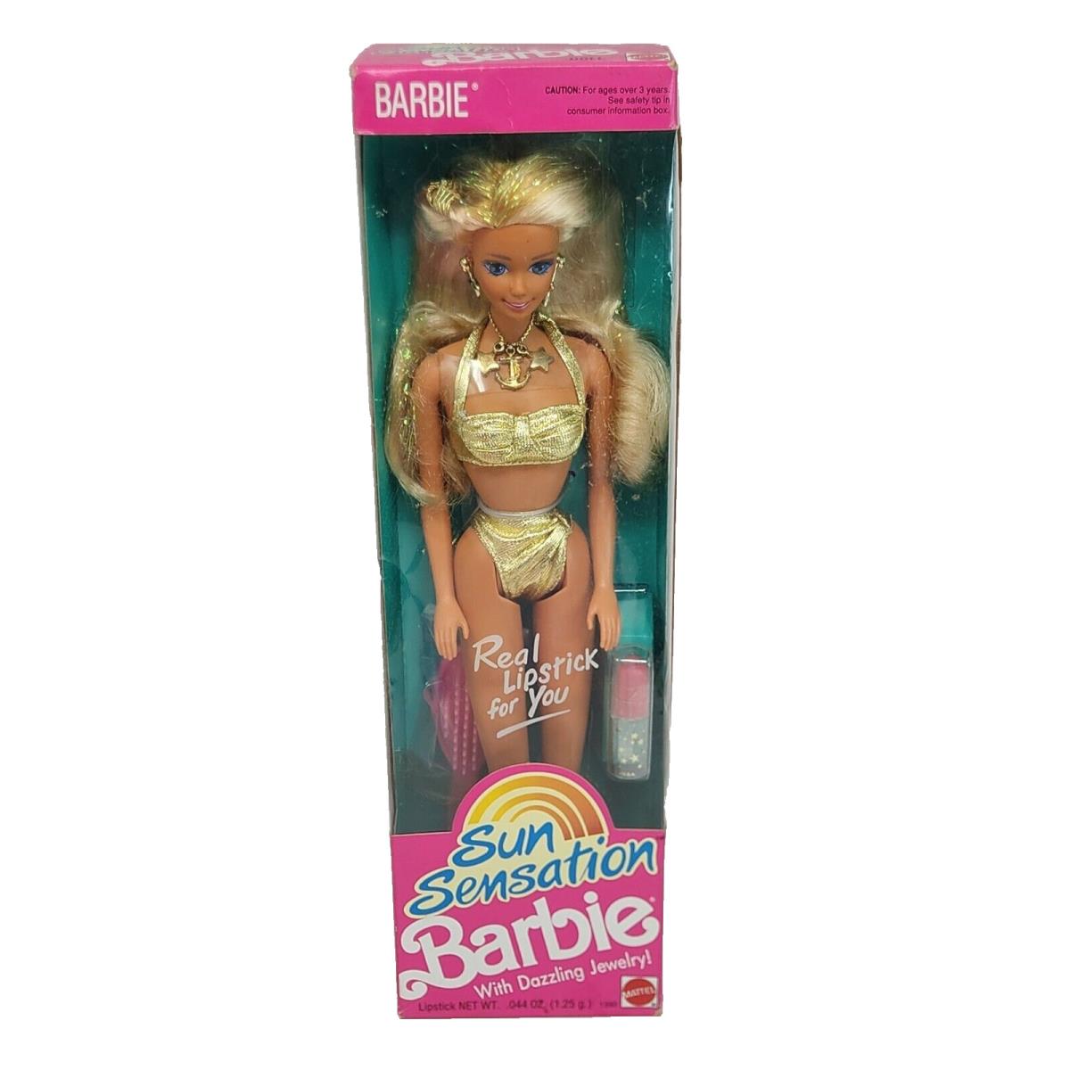 Vintage 1991 Sun Sensation Barbie Doll Mattel IN Box Nos 1390