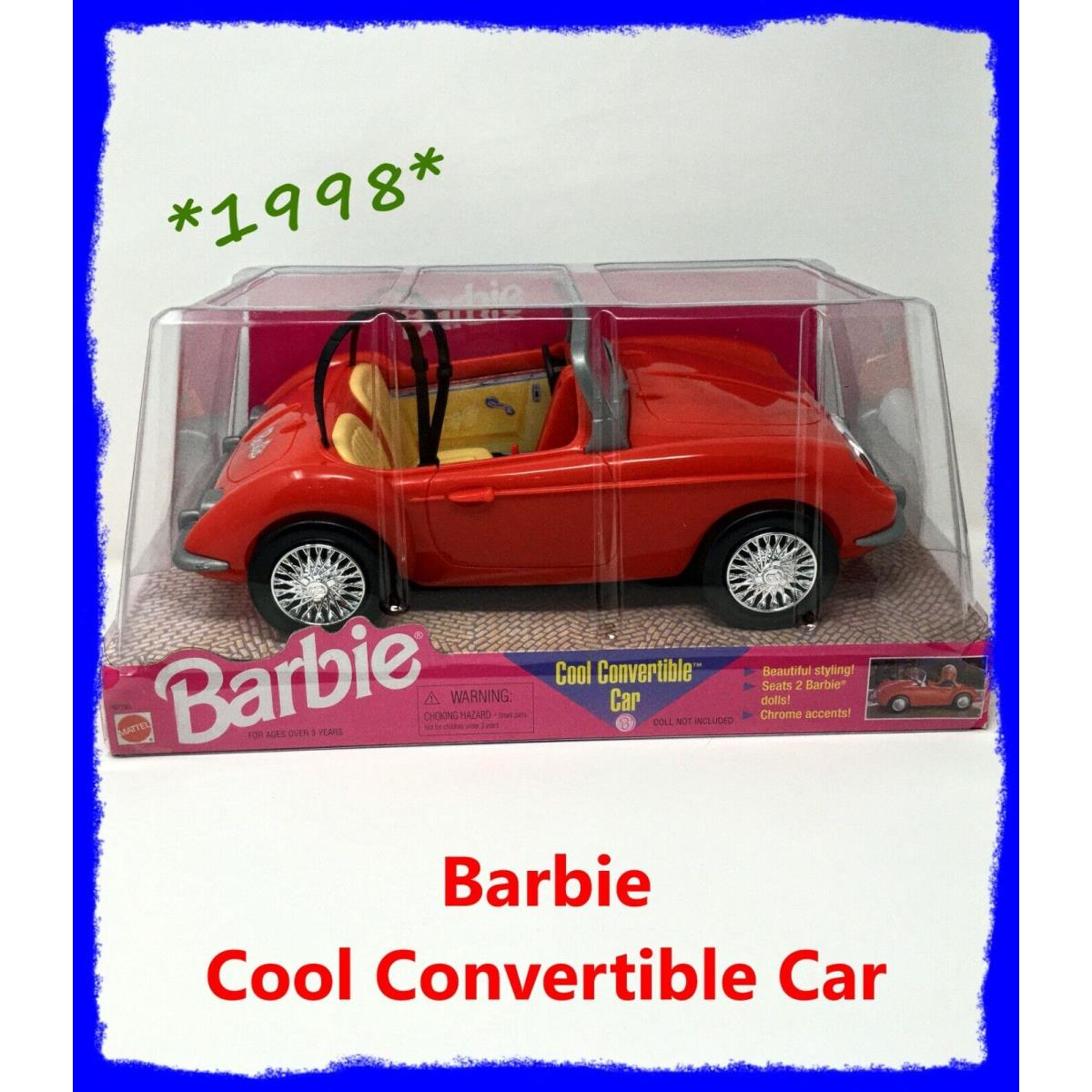 1998 Barbie Cool Convertible Car by Mattel 67790