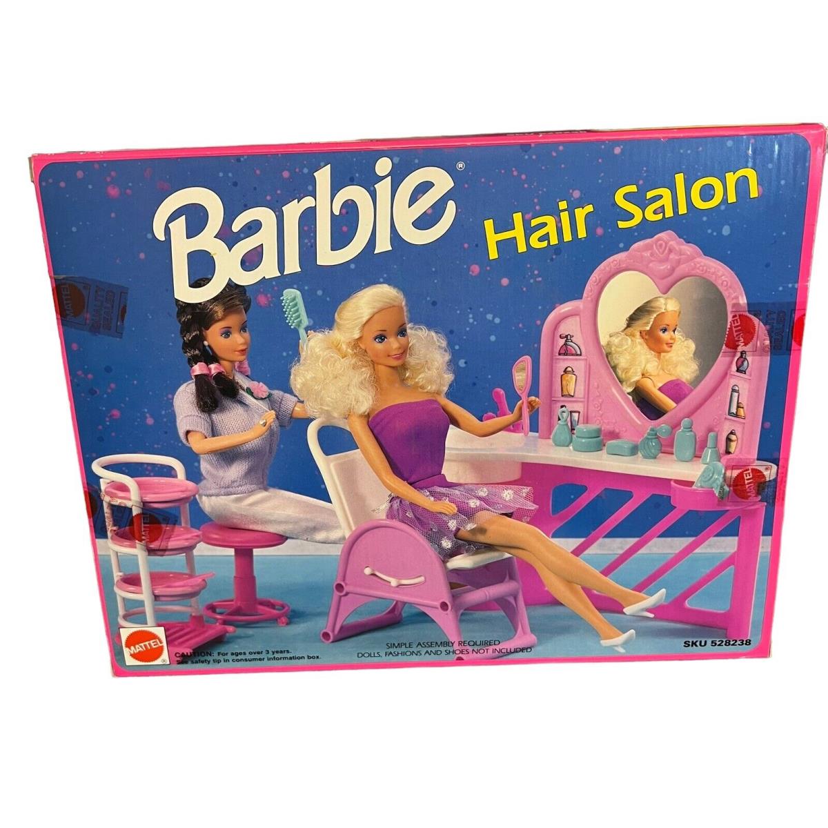 Mattel Barbie Doll Hair Salon Playset Pink Vanity Furniture 528238 Vintage