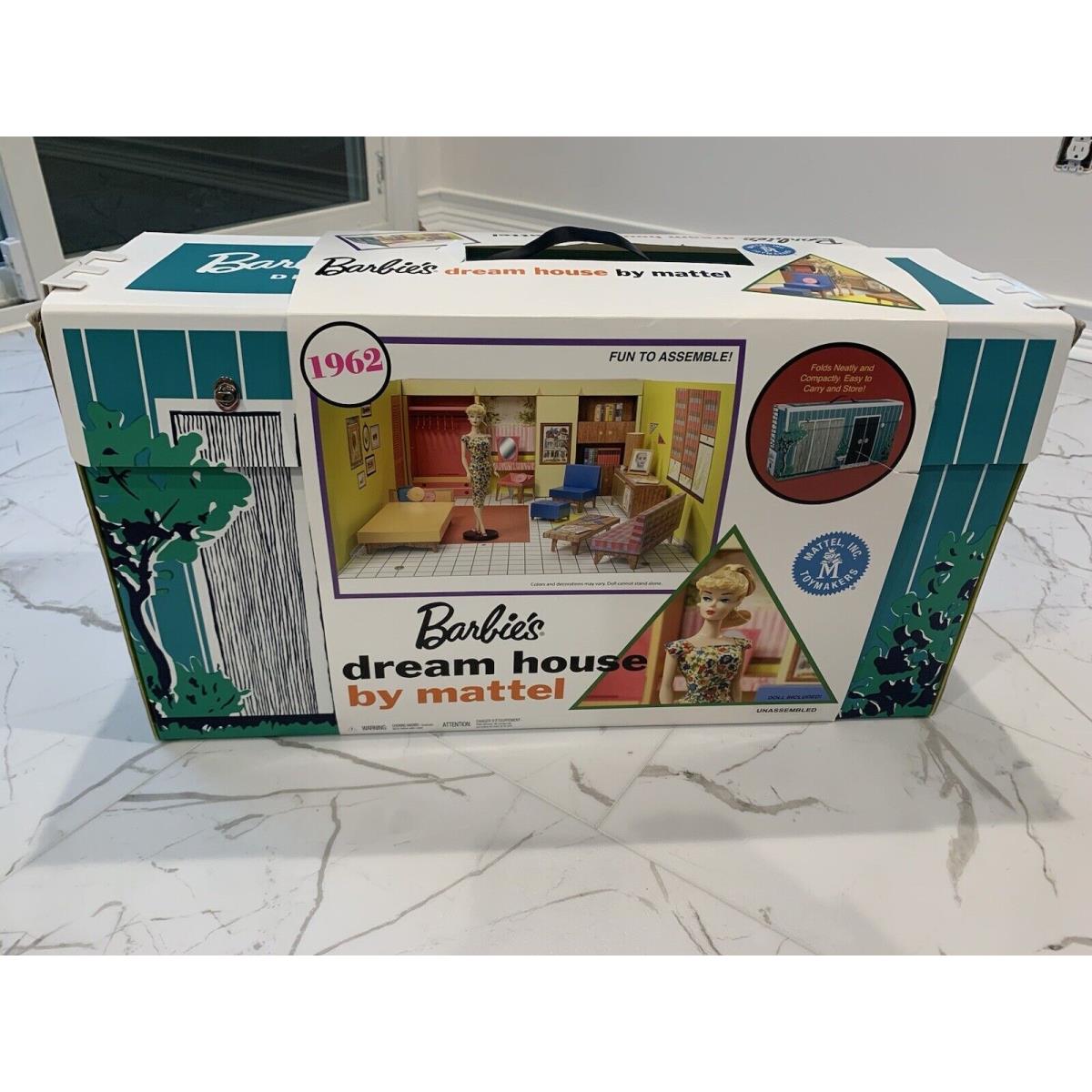 Barbie 1962 Dream House Reproduction with Doll Mattel 2017