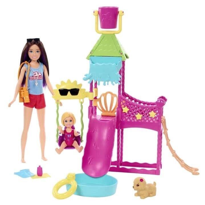 Mattel Barbie Toys Skipper Doll and Waterpark Playset HKD80