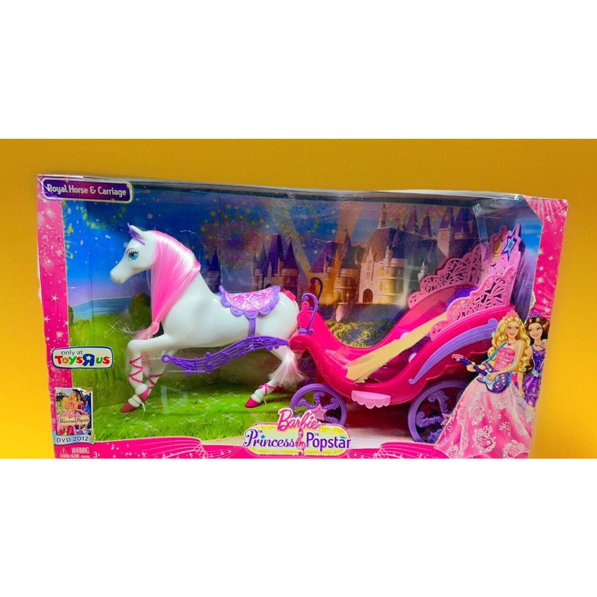 Vintage 2011 Barbie The Princess The Popstar Horse Carriage Toy Toys R Us Rare