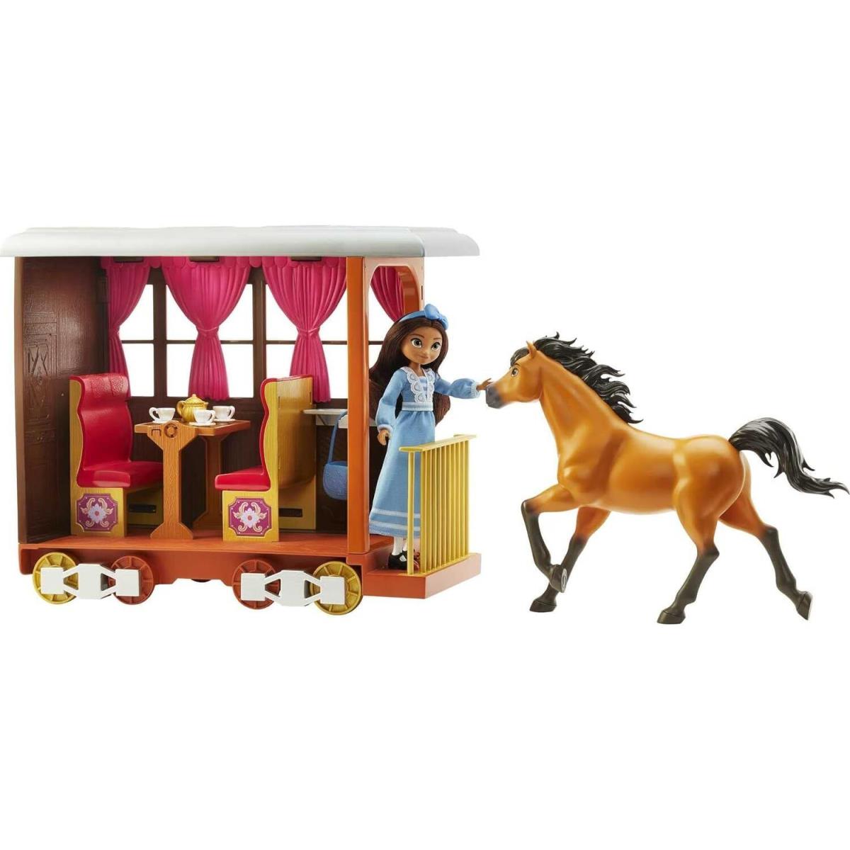 Mattel Spirit Untamed Lucky s Train Home Playset with Lucky Doll 7-inch