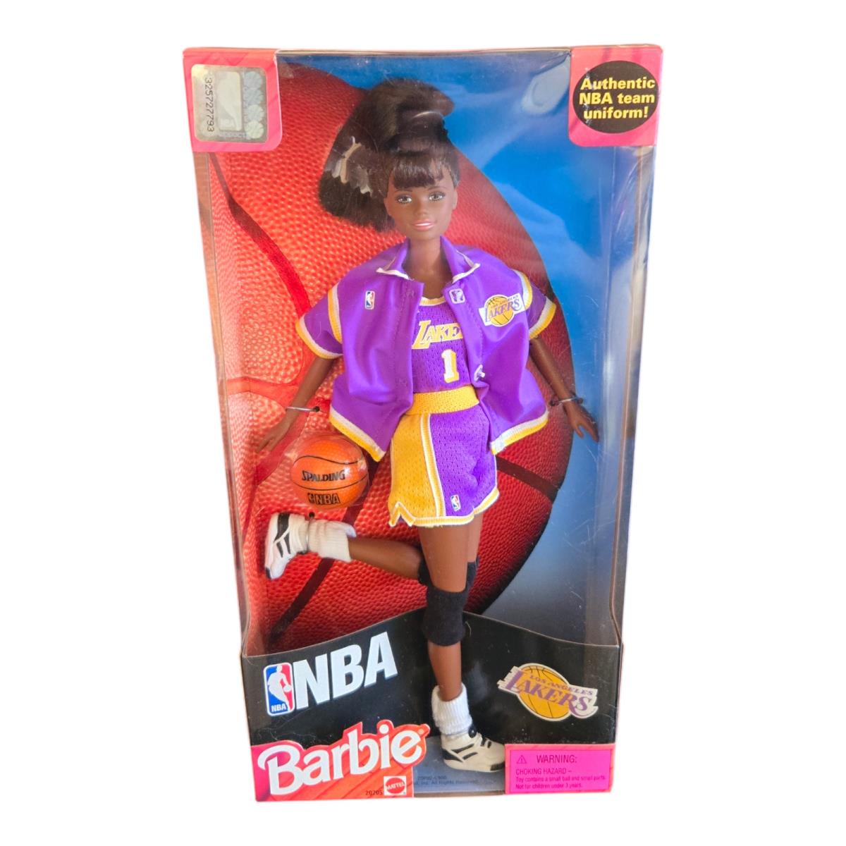 1998 Nba Barbie LA Lakers Black African American Doll Vintage Box Nos