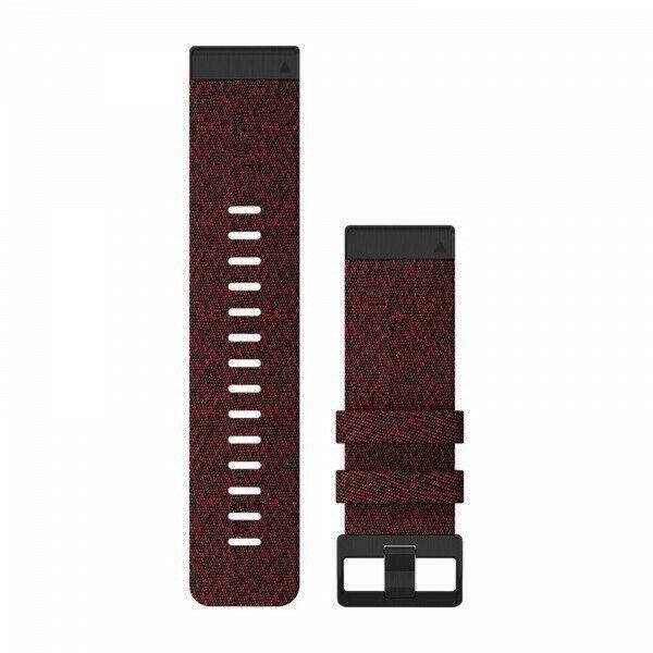 Garmin Quickfit 26 Easy Replace Watch Band in Heathered Red Nylon 010-12864-06