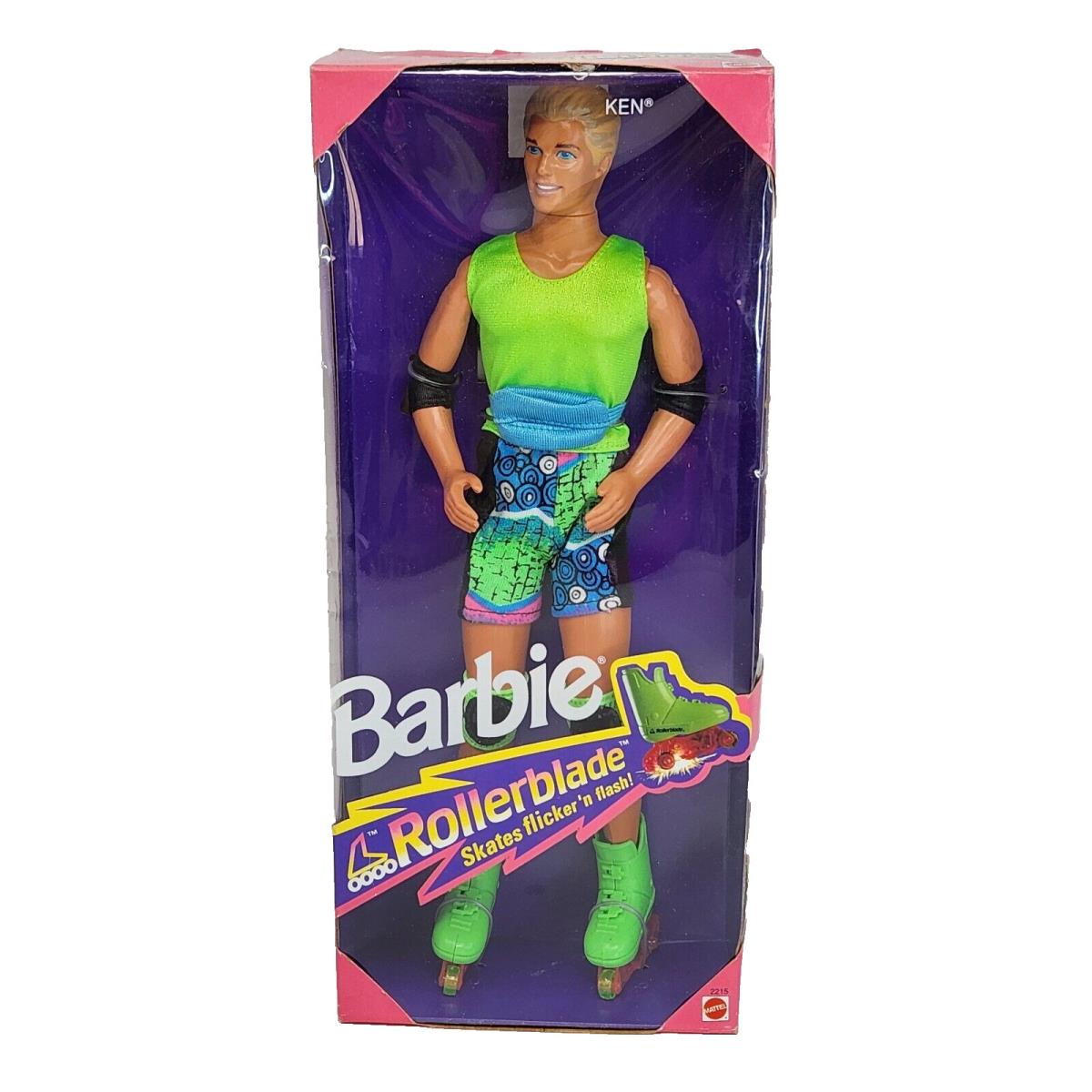 Vintage 1991 Mattel Rollerblade Ken Doll 2215 Skates Box Barbie