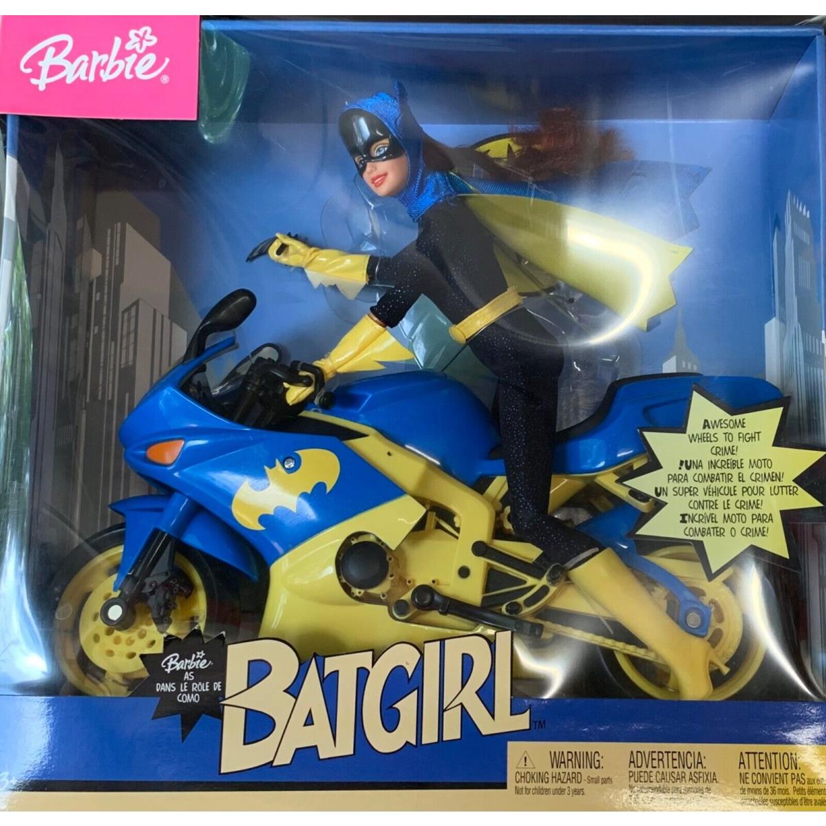 2003 Mattel Barbie C7458 Barbie as Batgirl on Batcycle