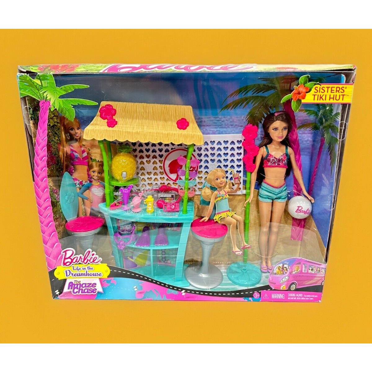 Vintage 2013 Mattel Barbie Sister`s Tiki Hut Life in The Dreamhouse Play Set