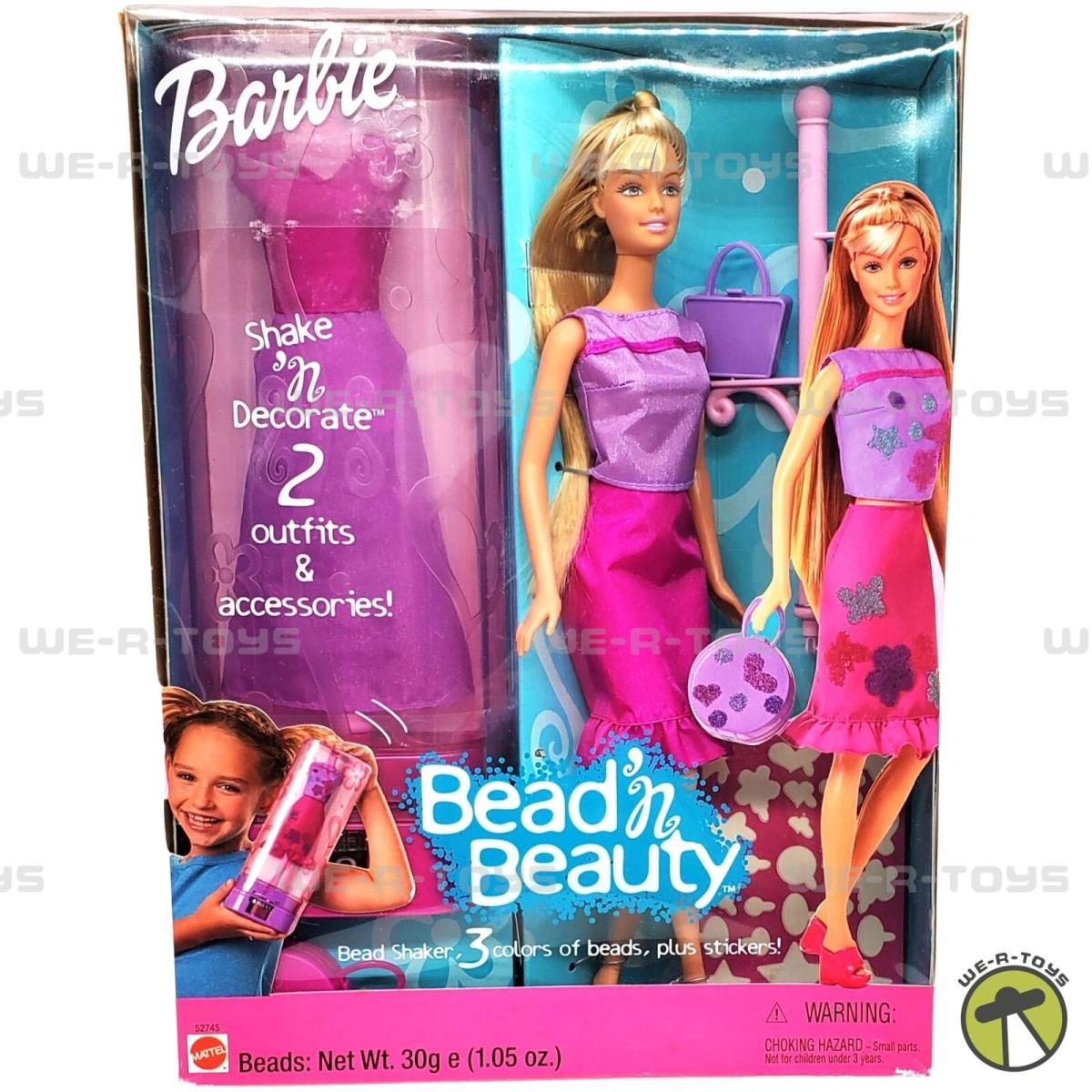 Bead `n Beauty Barbie Doll with Bead Shaker Stickers 2001 Mattel 52745