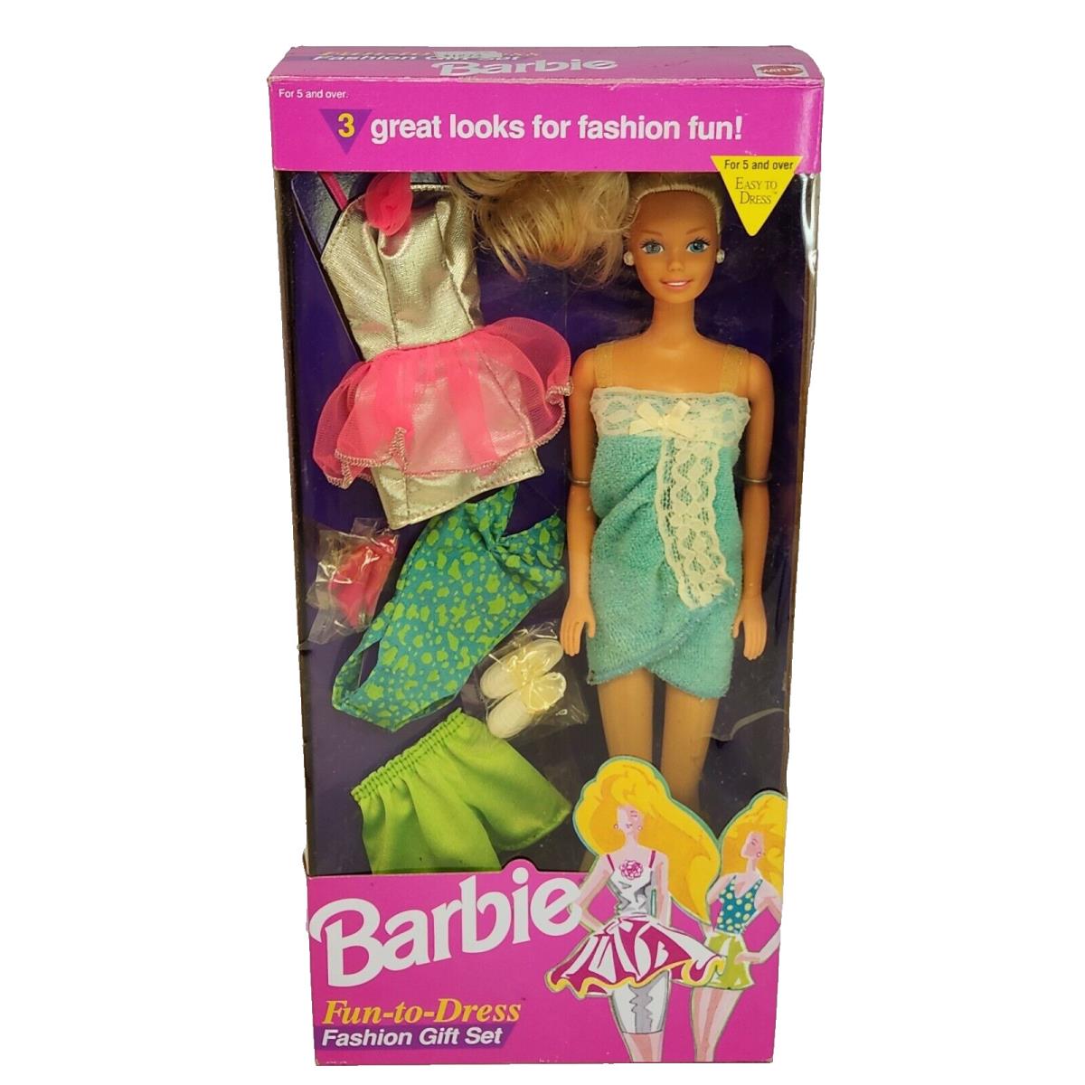 Vintage 1992 Fun TO Dress Barbie Doll Mattel Fashion Gift Set 3826