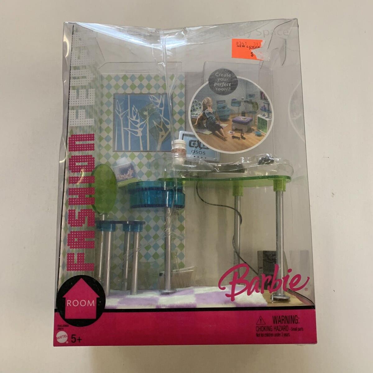 Mattel Barbie Fashion Fever Furniture Study Space Desk Accessories