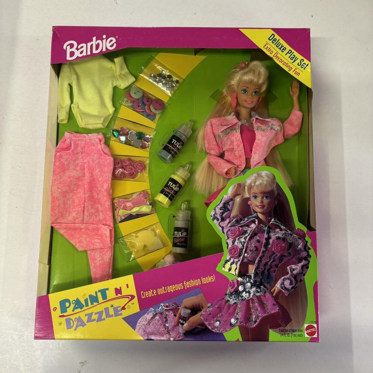 Barbie Paint N Dazzle Deluxe Play Set Extra Decorating Fun 10926 1993 Nrfb