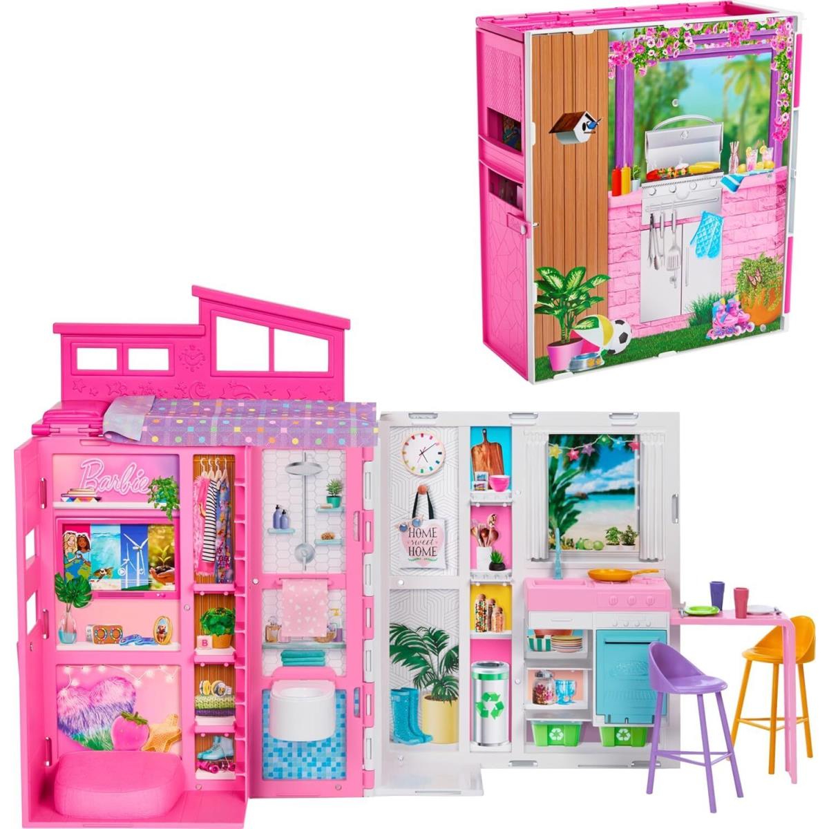 Barbie Doll House Playset Getaway with 11 Accessories Including