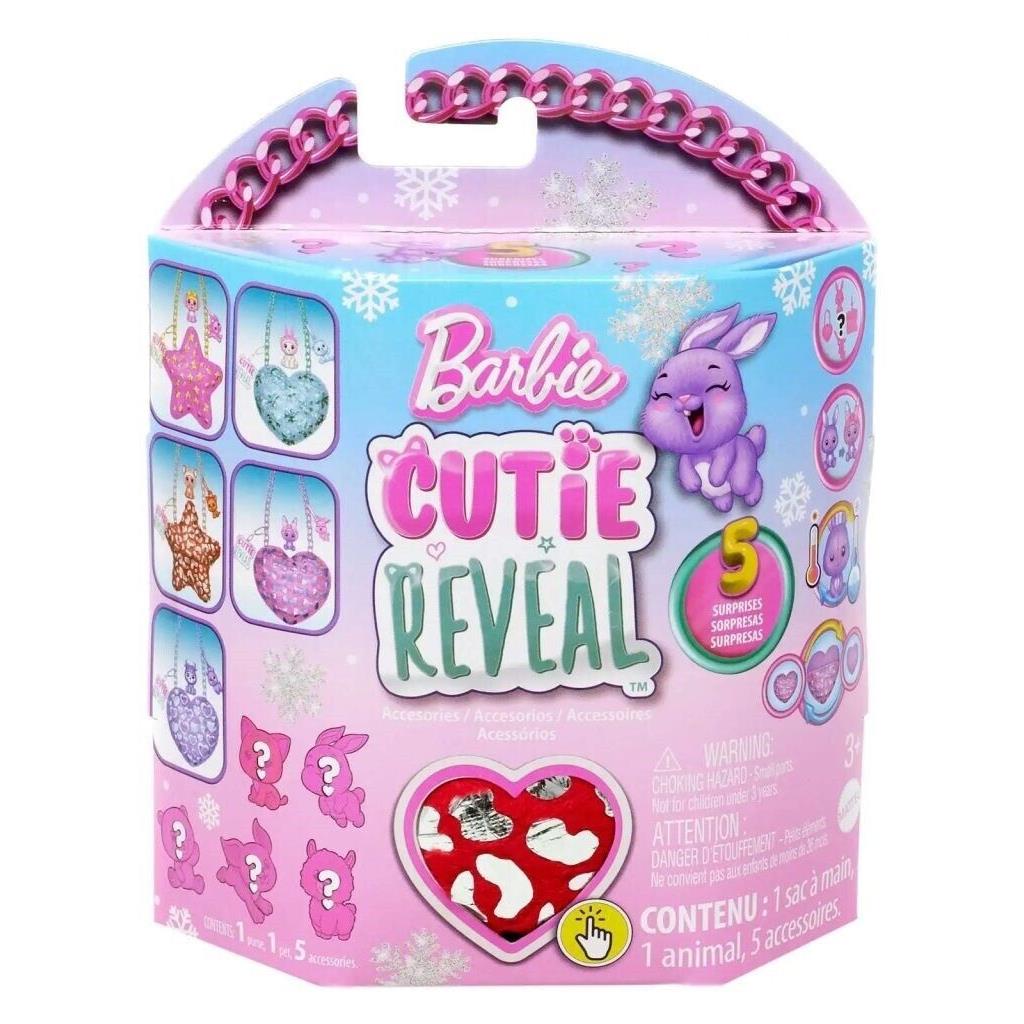 Mattel Barbie Cutie Reveal Plush Handbag Red Star HKR34