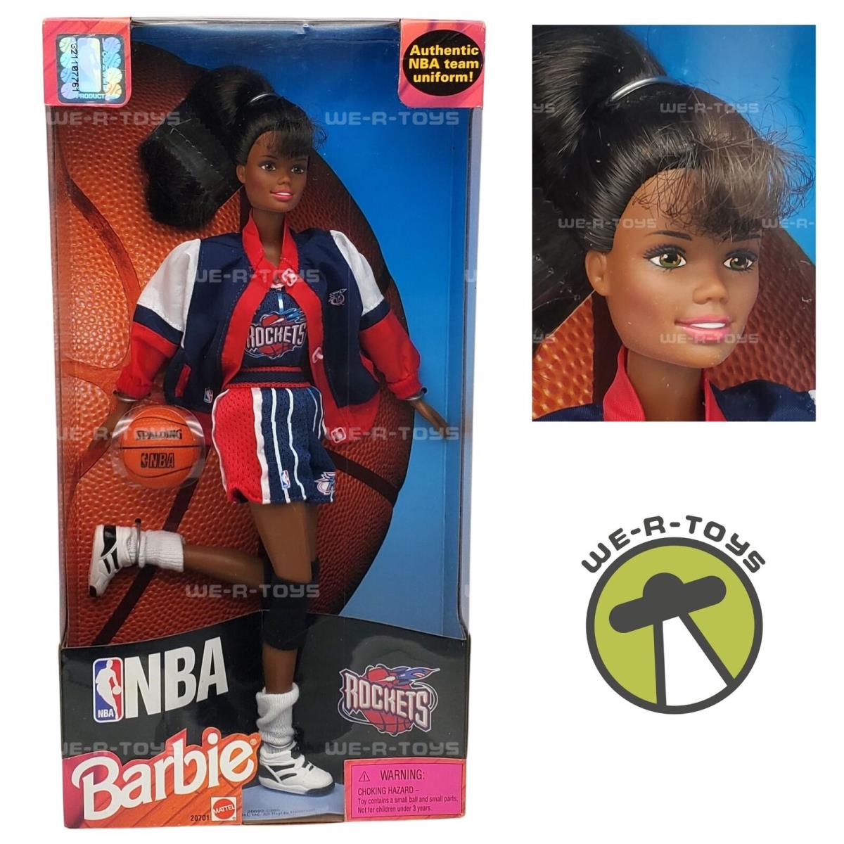 Nba Barbie Rockets Doll 1998 Mattel 20701 Nrfb