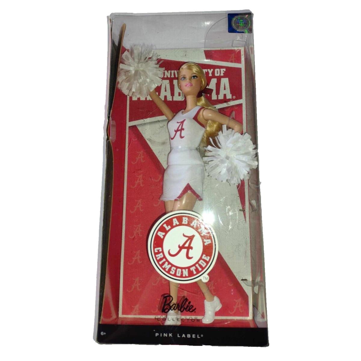 Barbie University of Alabama Cheerleader Doll Pink Label