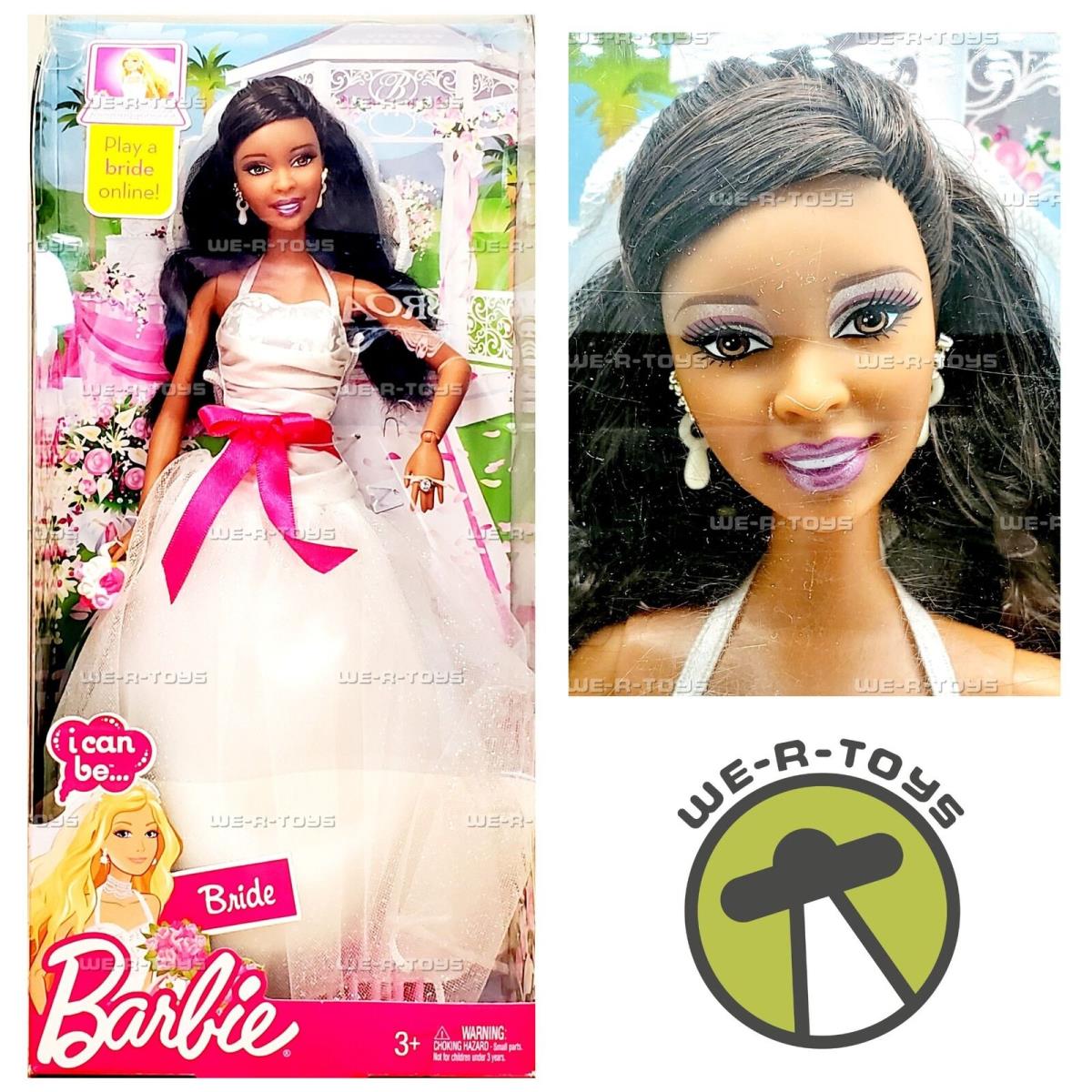 Barbie I Can Be Bride Doll African American 2009 Mattel R6756