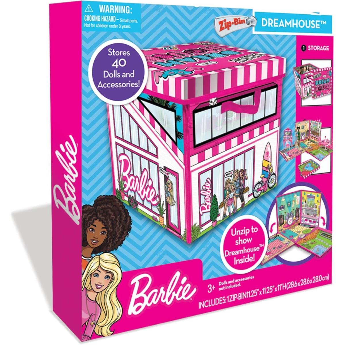 Barbie Zipbin 40 Doll Dream House Toy Box Playmat Multicolor