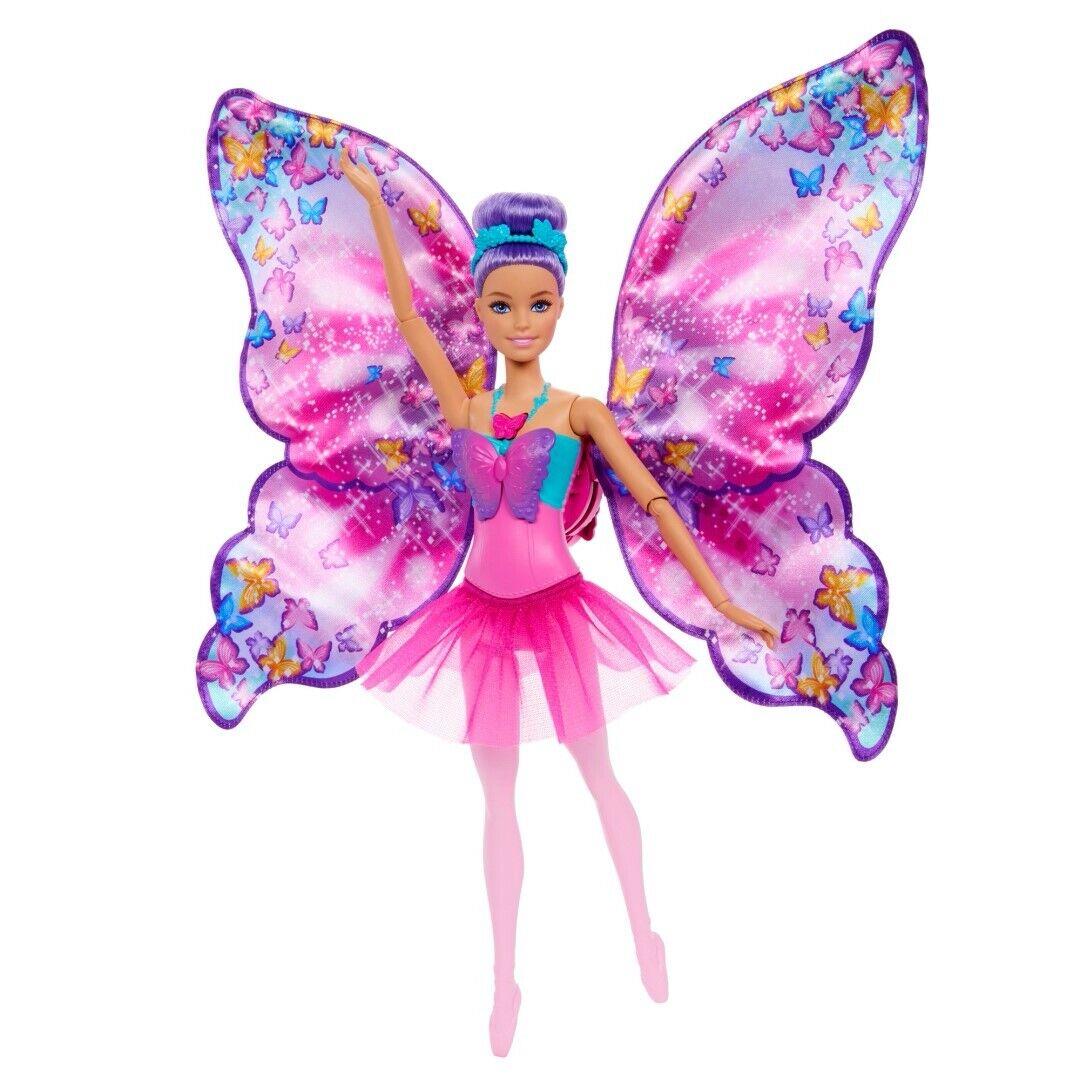 Mattel Barbie Dance and Flutter Doll with 2-In-1 Transformation HXJ10