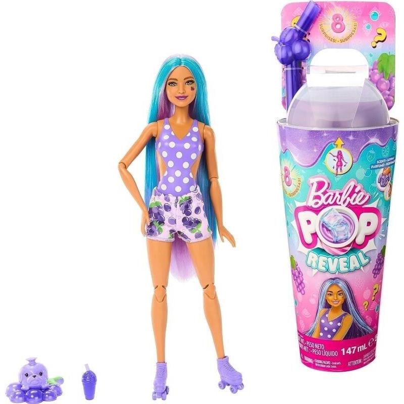 Mattel Barbie Pop Reveal Fruit Series Grape Fizz Doll HNW44