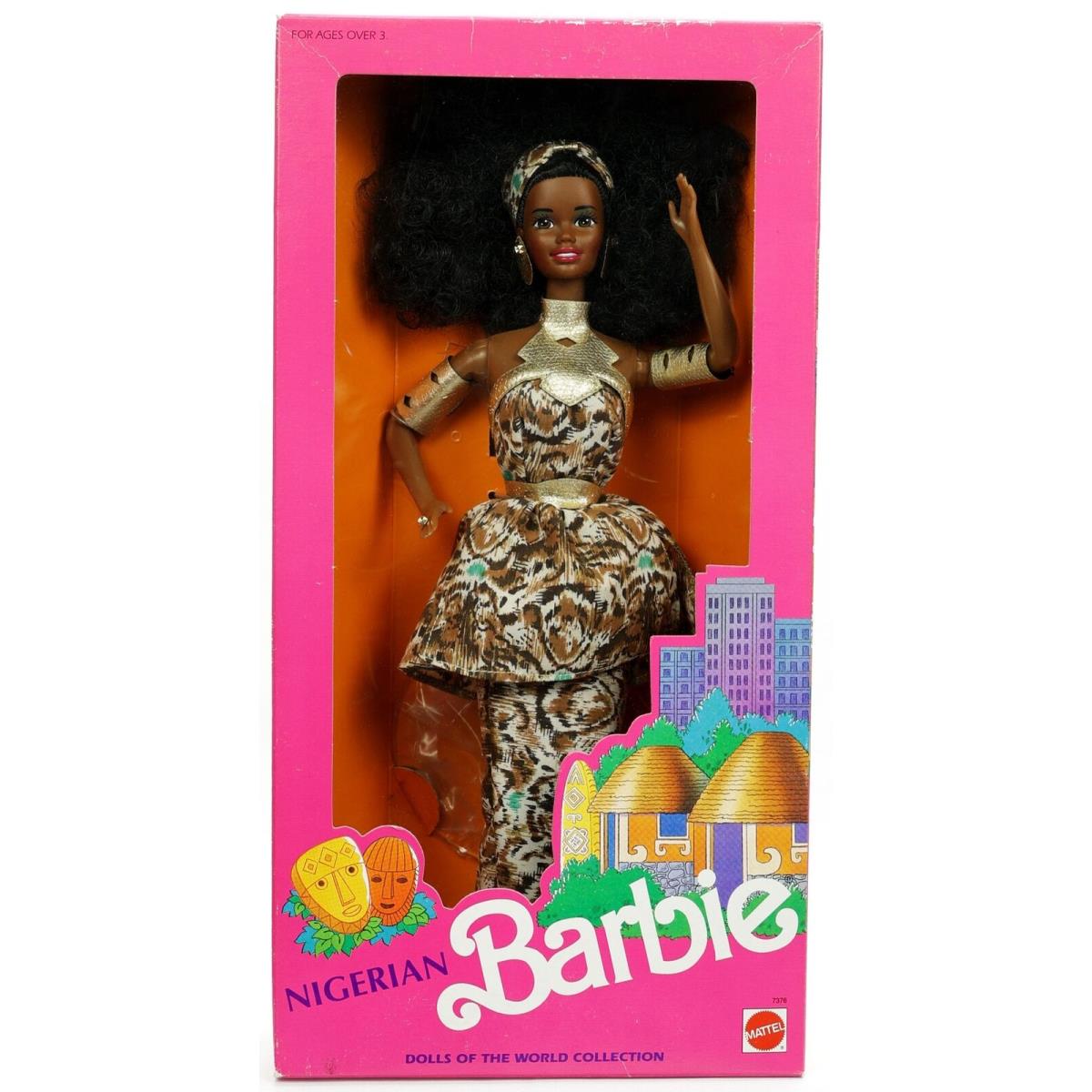 Nigerian Barbie Dolls of The World Collection 7376 Nrfb 1989 Mattel Inc