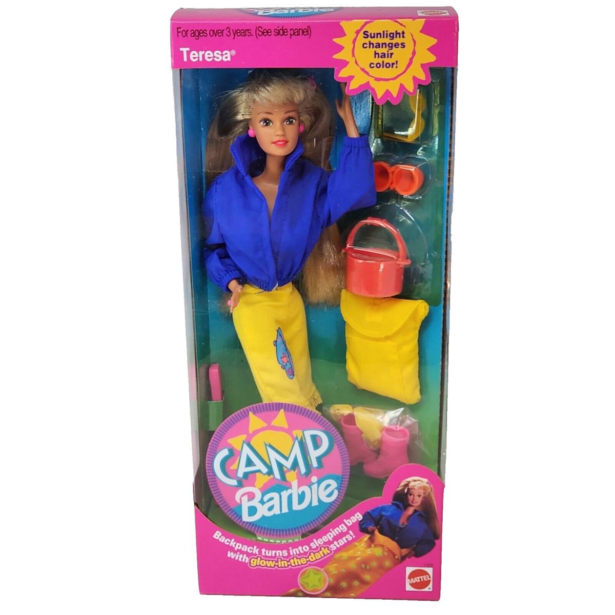 Vintage 1993 Camp Barbie Teresa Doll Nrfb Glow IN The Dark 11078