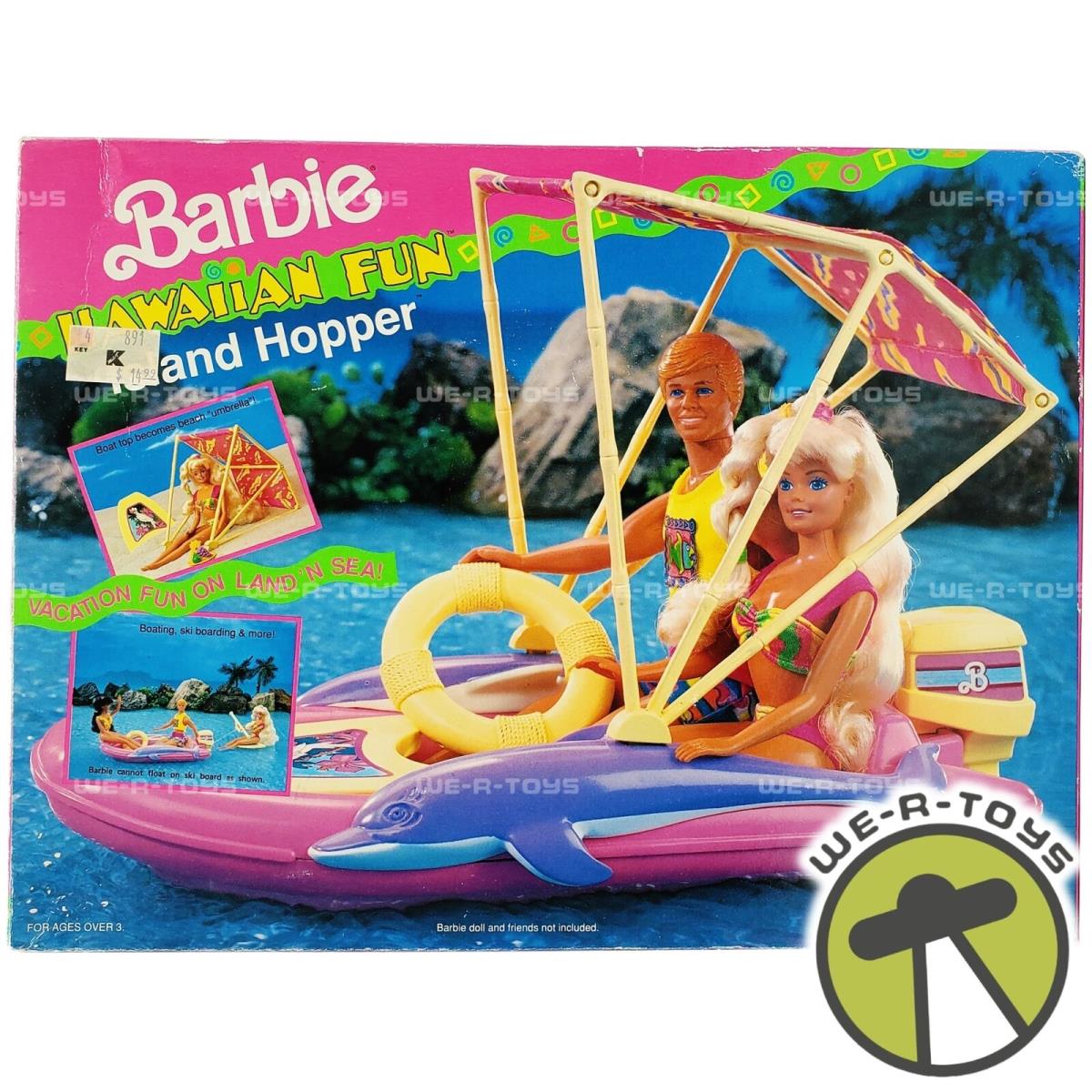 Barbie Hawaiian Fun Island Hopper Boat Playset 1990 Mattel 7931