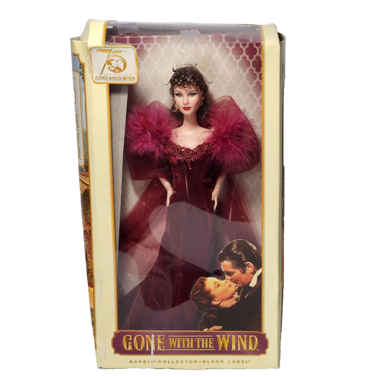 Barbie 75th Anniversary Black Label Gone with The Wind Scarlett O`hara Nrfb Coa