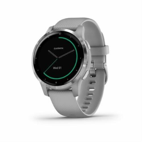Garmin Vivoactive 4S Smartwatch - Powder Gray/stainless - Gray