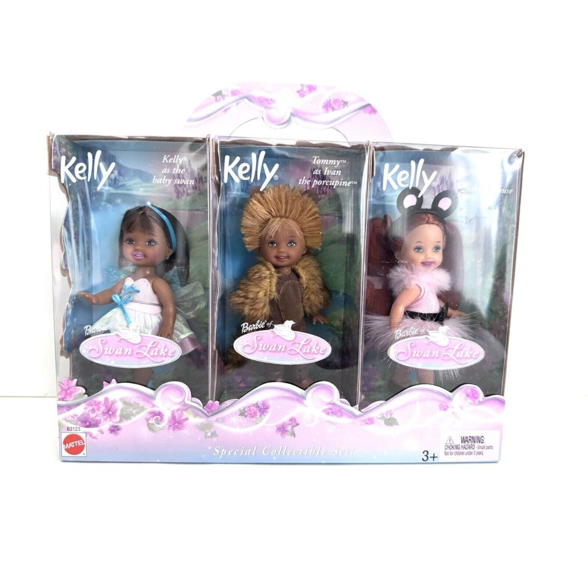 Mattel Barbie Swan Lake Kelly Jenny Tommy Special Collectible Set of 3