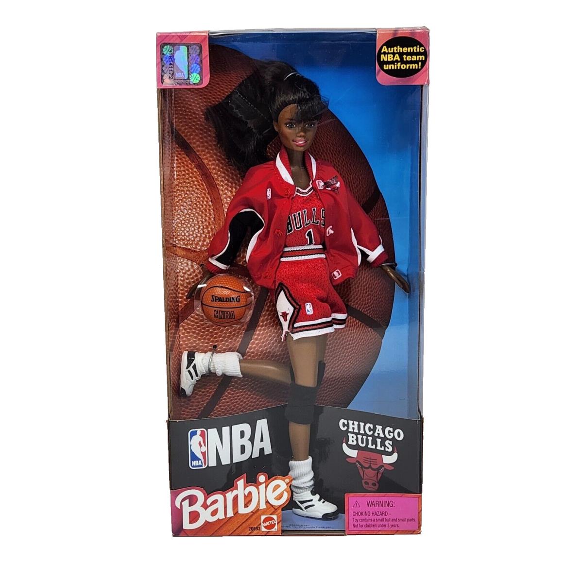 Vintage 1998 Mattel Nba African American Barbie Doll Chicago Bulls 20693