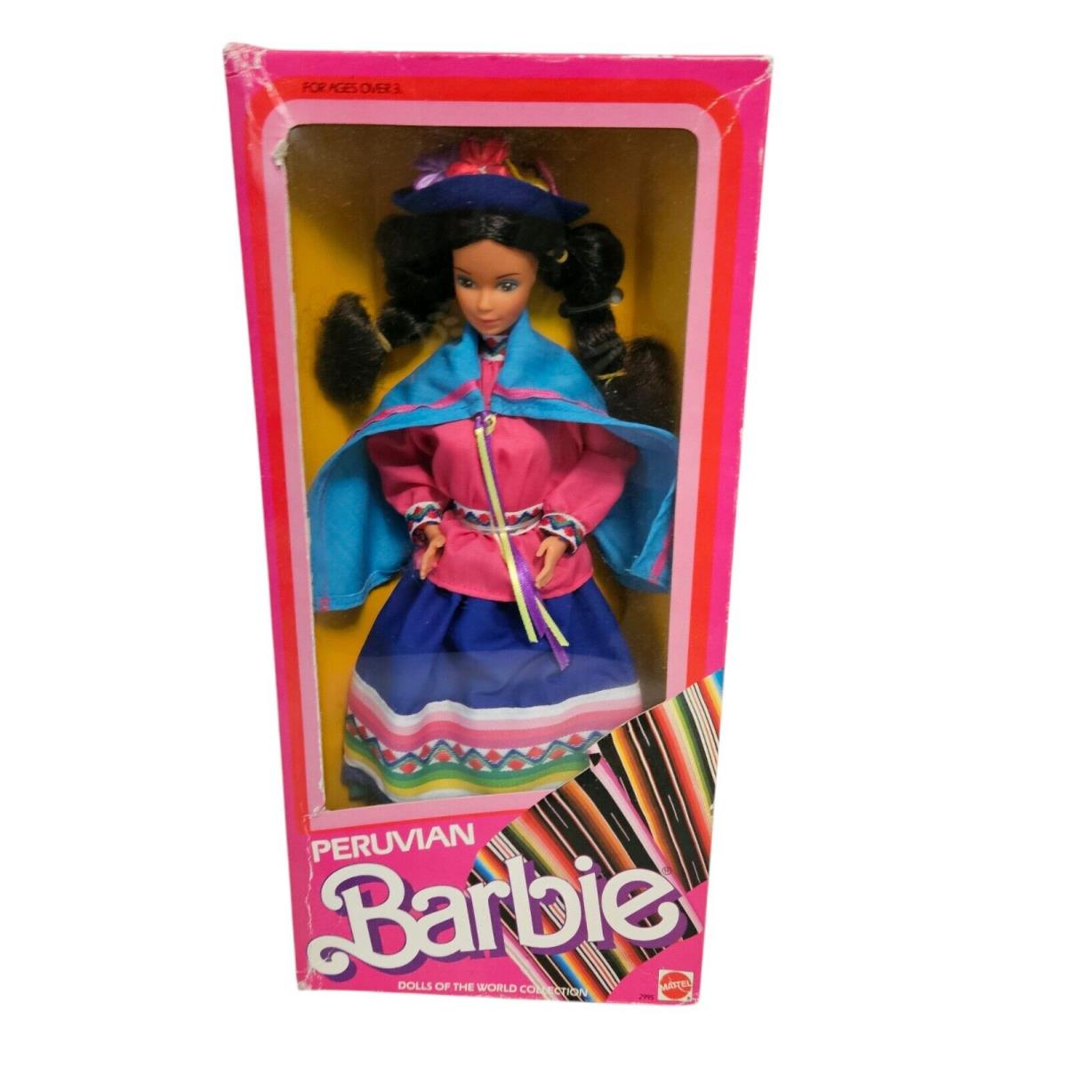 Vintage Peruvian Barbie Dolls of The World 2995 1985 Box Slightly